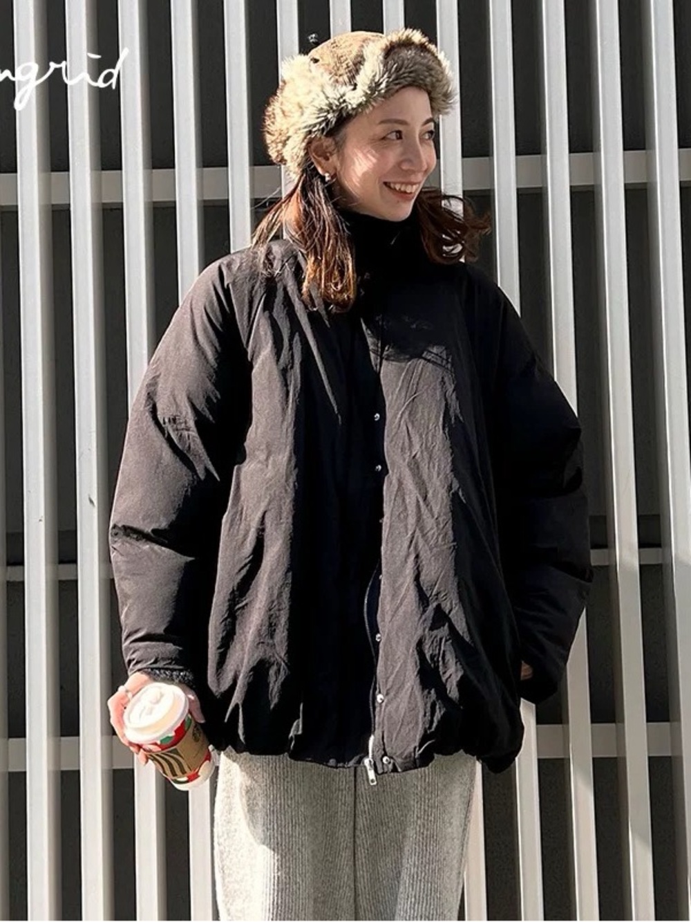 Black Women's Insulated Puffer Jacket - Casual Everyday Style